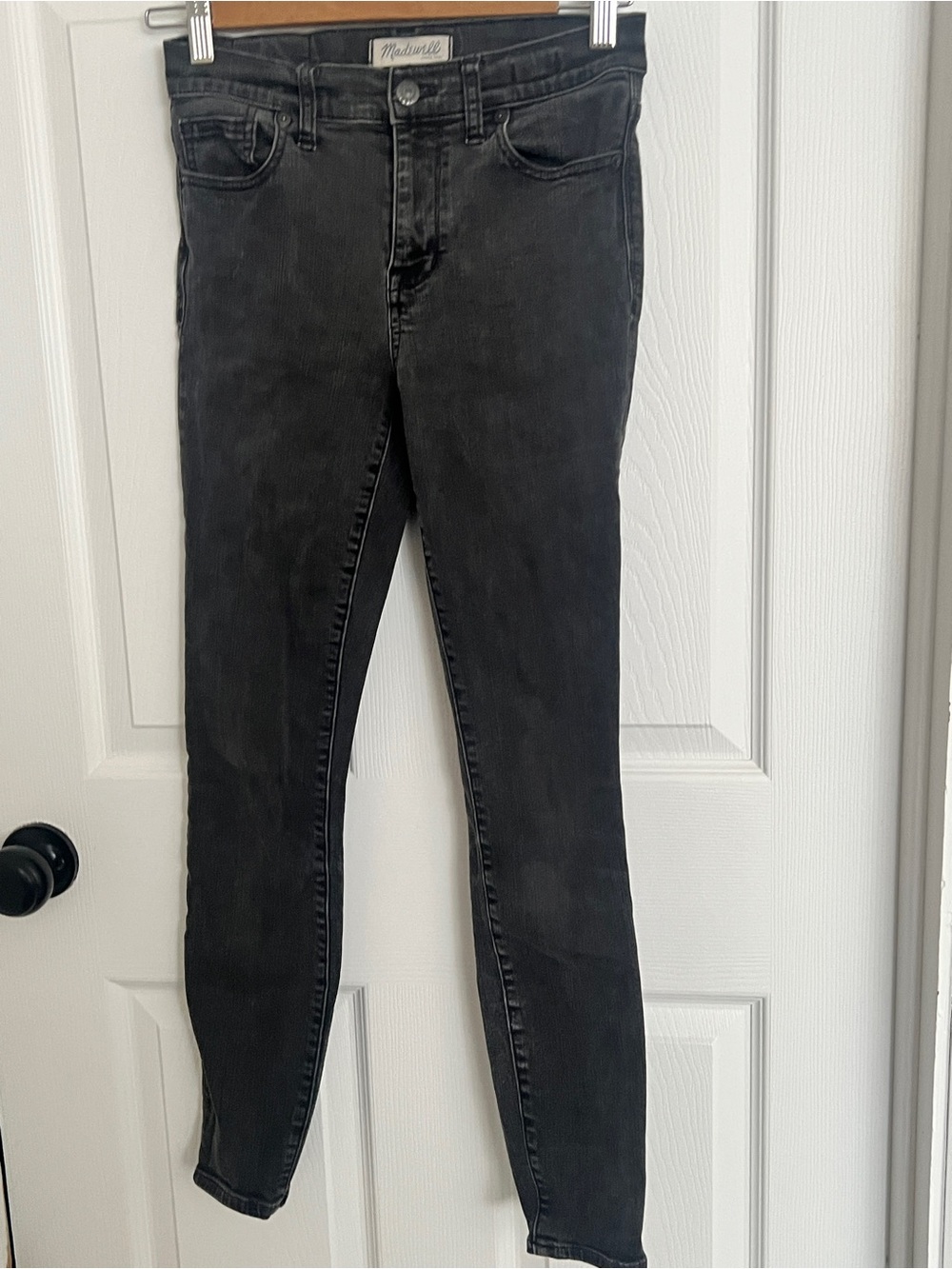 Madewell Washed Black High-Rise Skinny Jeans